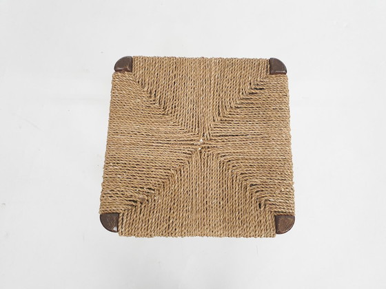 Image 1 of Small rattan bar stool, The Netherlands 1950's