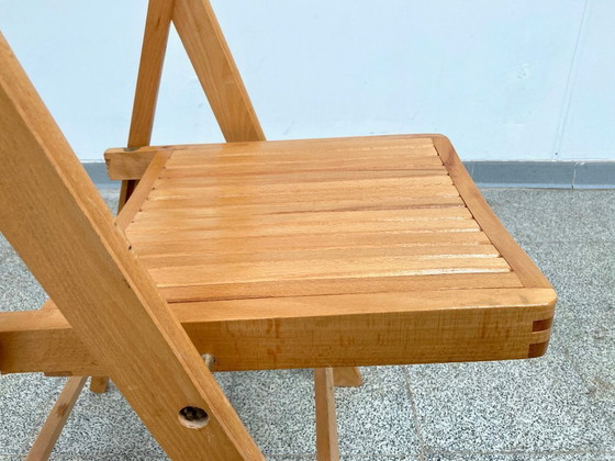 Image 1 of 4 sedie pieghevoli vintage in legno di faggio anni '70