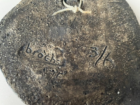 Image 1 of Cees Broehs - Ceramic wall tile in bronze glaze - edition 3/6