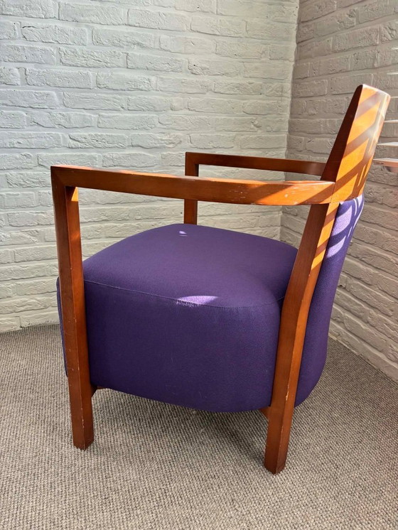 Image 1 of 4 x Andreu World Valencia armchairs fabric/cherry wood