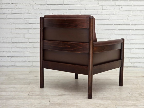 1970er Jahre, skandinavischer Sessel, Möbelleder, Buchenholz – Wood (photo 10 of 18)
