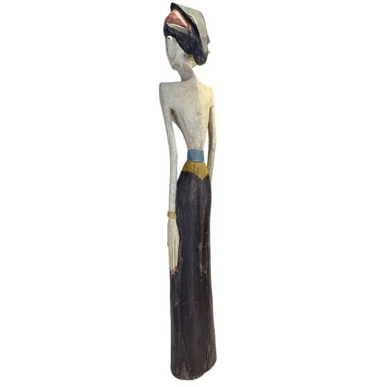 Coppia monumentale di icone nuziali giavanesi – Loro Blonyo – 100 cm – 11 kg – Sculture, Mid Century Modern (photo 6 of 10)