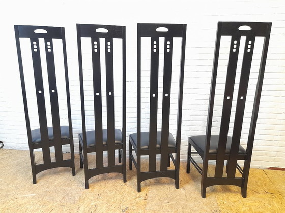 Image 1 of 4 Ingram highback chairs Charles Mackintosh
