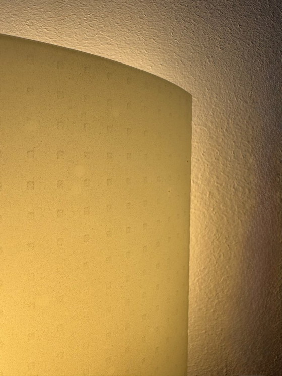 Image 1 of Coppia di applique vintage, metallo e vetro smerigliato, Francia, 1970