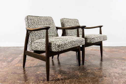 Mid Century Moderne Fauteuils Gfm 87 Door Juliusz Kędziorek, Gfm, Polen, 1960's, Set Van 2