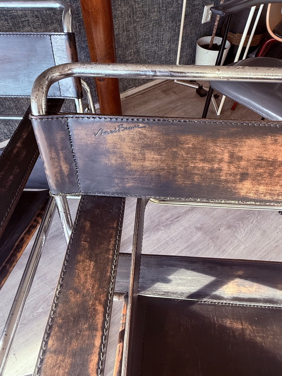 Image 1 of 2 vintage Gavina/Knoll Wassily Model B3 fauteuils, circa jaren 60