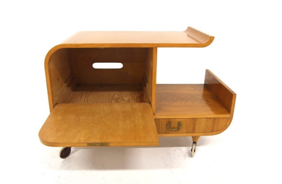 Image 1 of Skandinavische Kommode aus Ulmenholz, schwedischer moderner Stil, Schweden, 1940