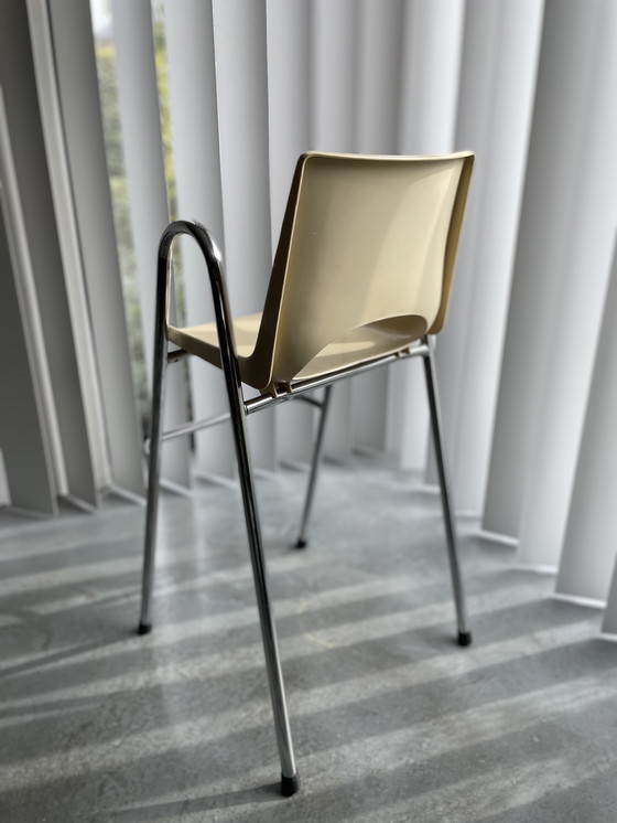 Image 1 of Hochstuhl cremefarben 1970er Jahre Brunswick Design Roger Bontemps