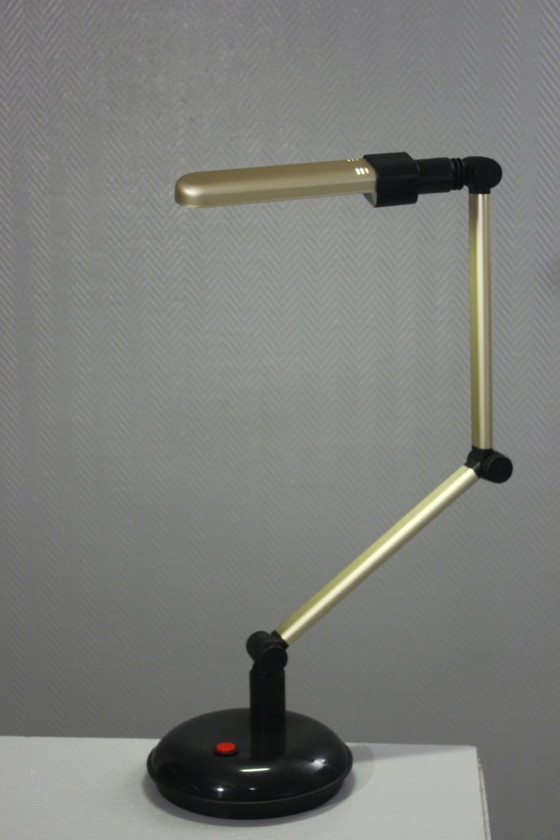 Image 1 of Fulvio BATTAGLIA & Mazda - Gelede lamp "Bur'o", postmodern design, jaren 80