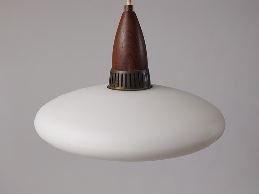 Vintage Milchglas-Hängeleuchte, Philips-Stil (Louis Kalff)