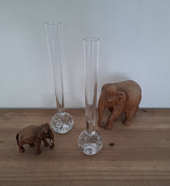 2 vasi vintage in vetro artistico trasparente Kosta Boda Bubble, provenienti dalla Svezia. – Arte in vetro (photo 4 of 6)