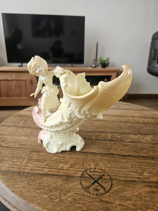 Jarrón figurativo antiguo Art Nouveau - RW Rudolstadt Alemania ca. 1900 – Modelo 6126