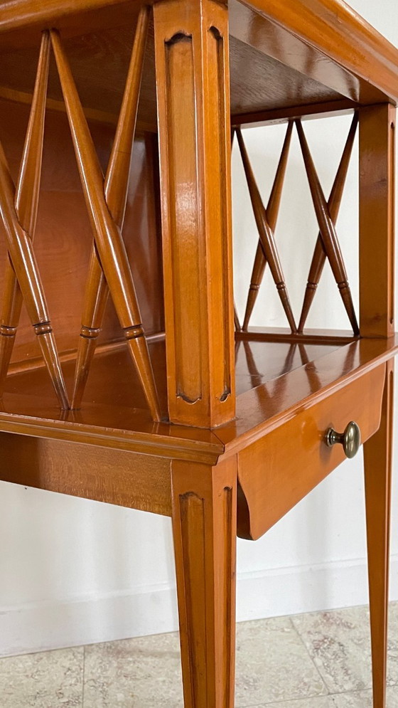 Image 1 of TABLE de Chevet pieds Compas VINTAGE