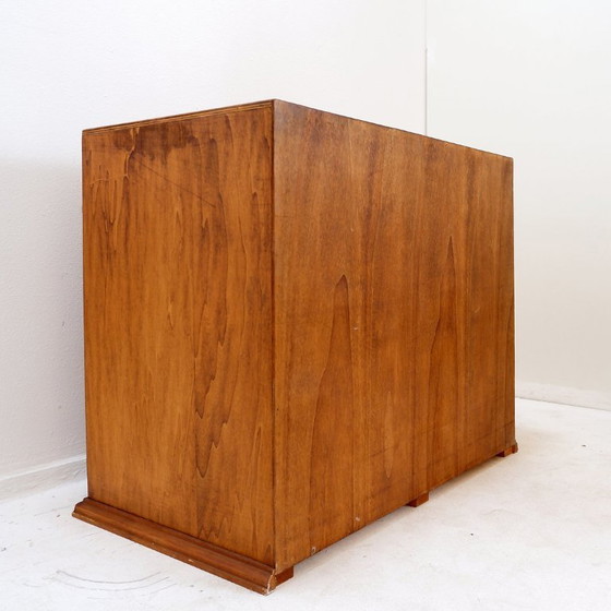 Image 1 of Vintage houten ordner met 22 laden, handgemaakt