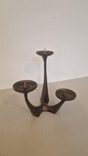 Brutalistischer Kerzenleuchter aus Bronze, 1970