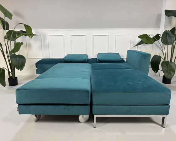 Image 1 of Brühl Fourtwo Sofa Fabric Turquoise Four Two Blue Daybed Velvet