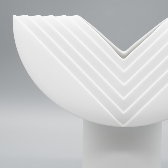 Image 1 of Rosenthal Studio Line Bisque Porcelain Vase Duo Ambrosio Pozzi Totem Minimalist