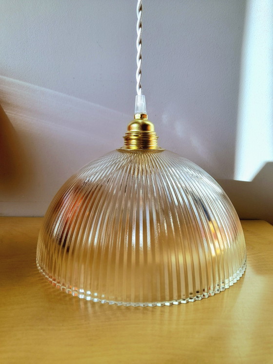 Image 1 of Hanglamp van holofaanglas, jaren 1950
