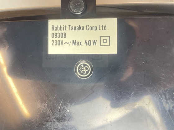 Image 1 of Japanse zwart plastic organiser bureaulamp van Kyoji Tanaka voor Rabbit Tanaka, jaren 1980