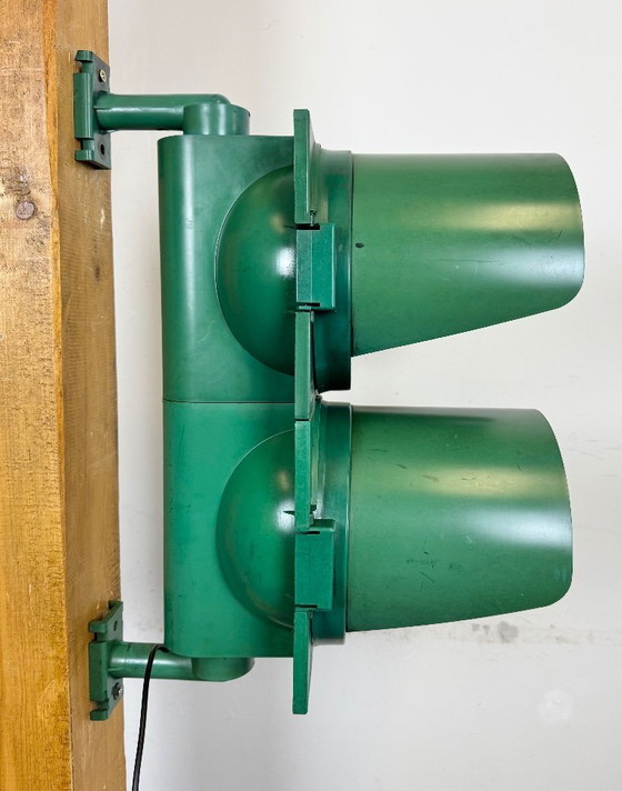 Image 1 of Vintage groene Italiaanse verkeerslichten, jaren 80