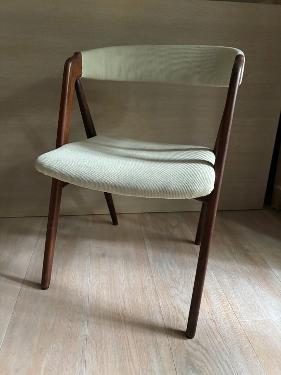 6 Originele Deense Vintage Stoelen van Thomas Harlev (Nr 205, Farstrup Mobelfabrik) – Eetkamerstoelen, Wood (photo 9 of 9)