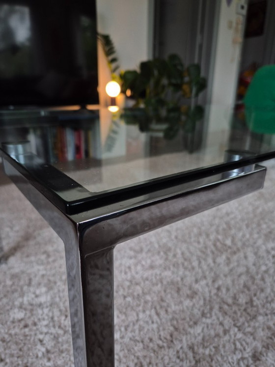 Image 1 of Mesa de centro estilo era espacial, cristal/cromo, Kare Design