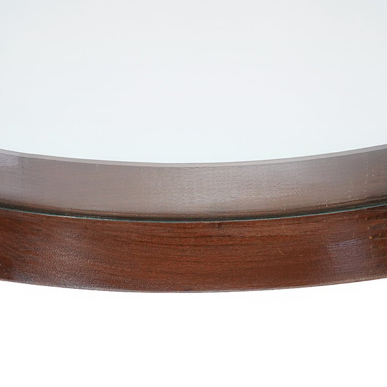 Image 1 of Specchio rotondo con cornice in teak, anni '60