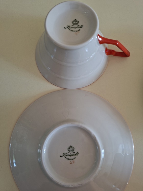 Set van 3 Koenigszelt Kop en Schotel – Koenigszelt Germany, Servies, Porcelain (photo 3 of 3)