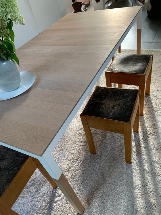 Sgabelli da museo Berlage originali, Set di 6, Gemeentemuseum Den Haag, Legno, Nero (foto 6 di 7)