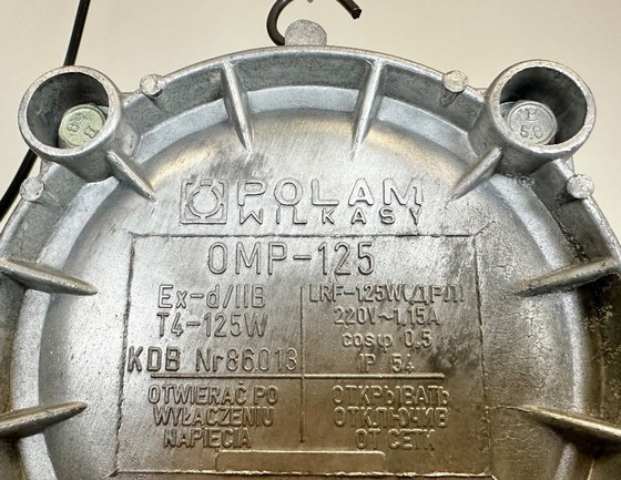 Image 1 of Large Industrial Cast Aluminium Cage Pendant Light, 1970s