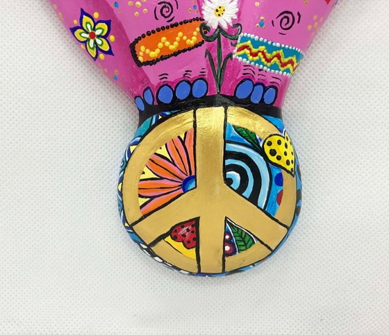 Image 1 of Cat figurine for the wall. Handcrafted by the artist.