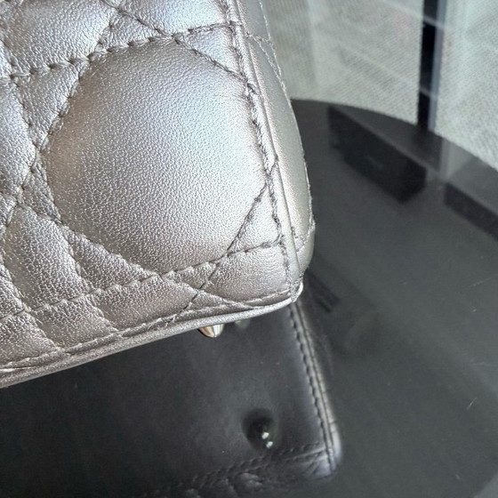 Image 1 of DIOR LADY SMALL FLAP ABC - CANNAGE CALFSKIN GOLD GOLD HARDWARE MYABC