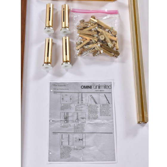 Image 1 of Tension Pole Free Standing Rose Gold Aluminum Omni Wall Unit by George Nelson