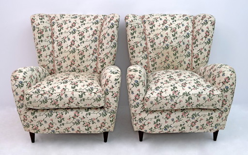 Pair of Paolo Buffa Mid-Century Modern Italian Armchairs, 1950s