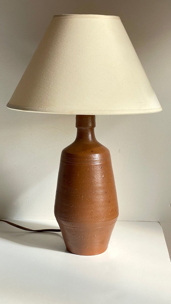 Image 1 of Vintage Portugese geglazuurde steengoed handgemaakte lamp