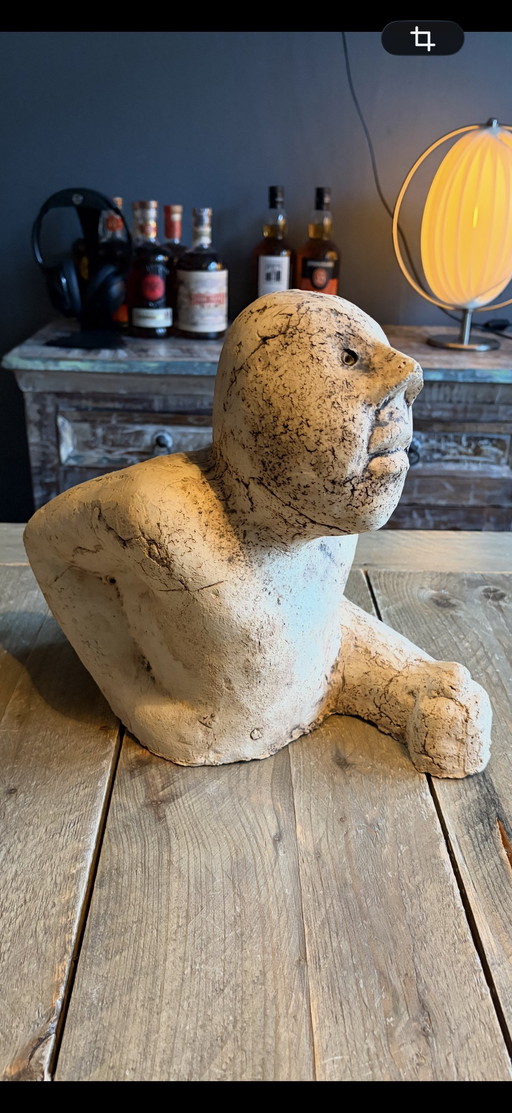 Ceramic sculpture by Sjer Jacobs "Running Man"