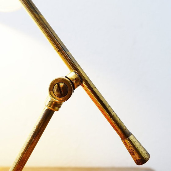 Image 1 of Große italienische Tischlampe aus Metall, moderner Stil der Mitte des 20. Jahrhunderts – 1950er Jahre