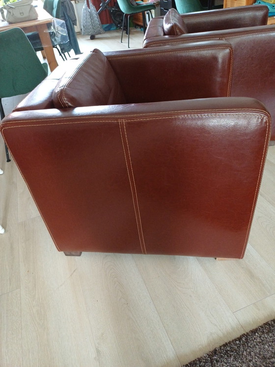 2 Poltrone in Pelle Confortevoli – Leather, Wood (photo 4 of 5)