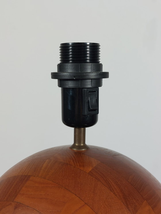 Image 1 of Pair of vintage mid-century teak table lamps from Kirk Copenhagen