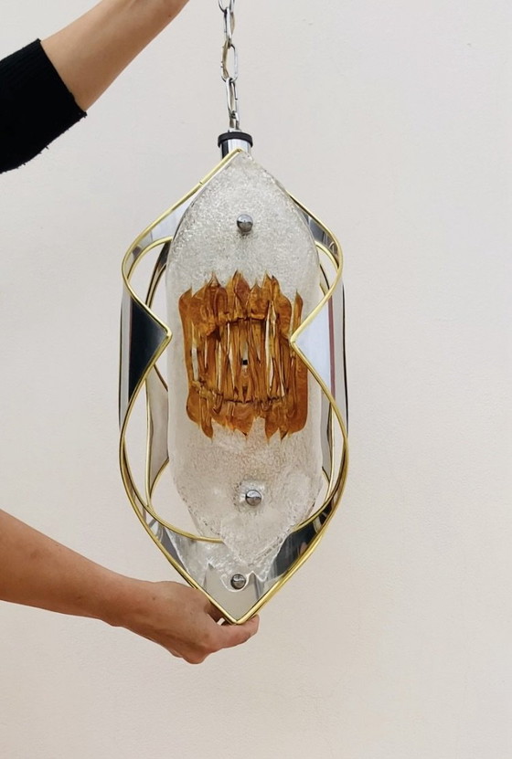 1970s Space-Age Murano pendant light by Toni Zuccheri – VeArt, Pendant lamps, Glass, Metal (photo 6 of 10)