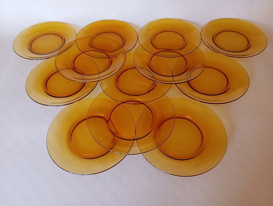 Image 1 of Vereco vintage amber dinner plates