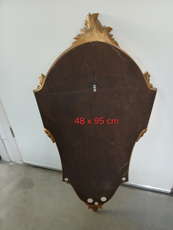 Image 1 of Specchio vintage con decorazione in foglia oro