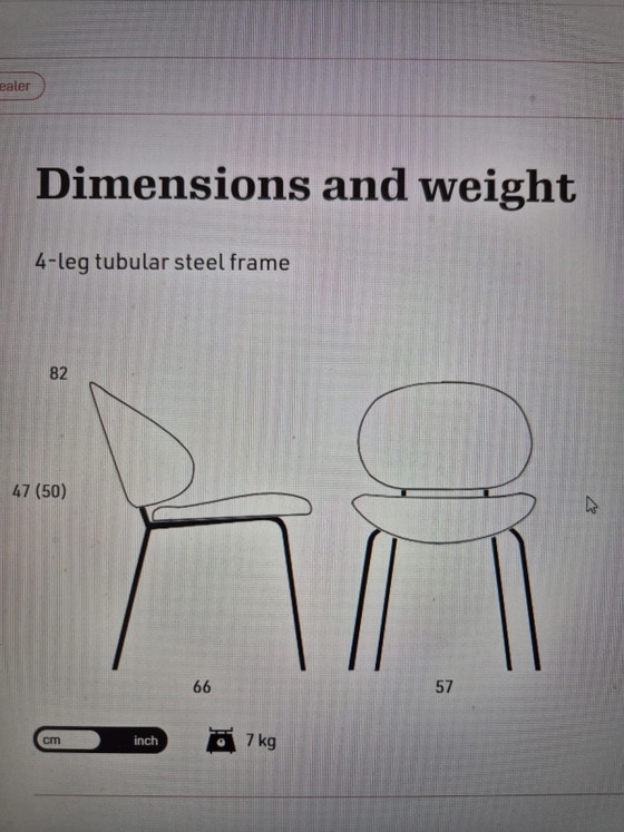 KFF Alvaro Eetkamerstoel Grijs 2 Stuks – Eetkamerstoelen, Textile (photo 5 of 5)