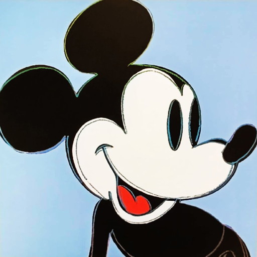 Andy Warhol "Mickey Mouse" uit de jaren 80 - Lithografie in beperkte oplage. Leo Castelli - New York - Genummerd met potlood.