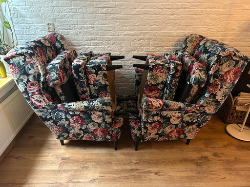 Ensemble de fauteuils Ikea Strandmon avec ottoman