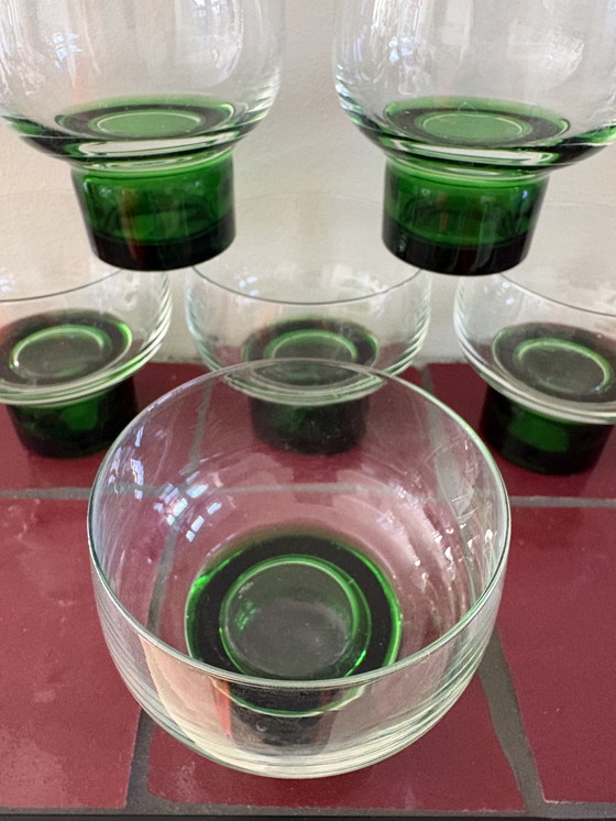 Image 1 of Vintage Luminarc wijnglazen likeurglazen 6x