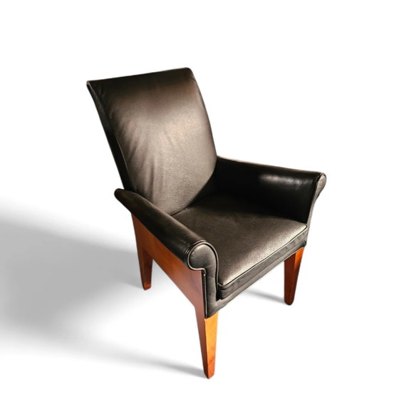 PARAMOUNT CHAIR BY PHILIPPE STARCK / black leather for Driade / 1989 – Adjustable recliner chair (photo 5 of 15)