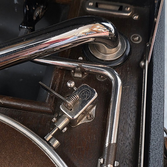 Image 1 of HMV suitcase gramophone model 101, late 1920s