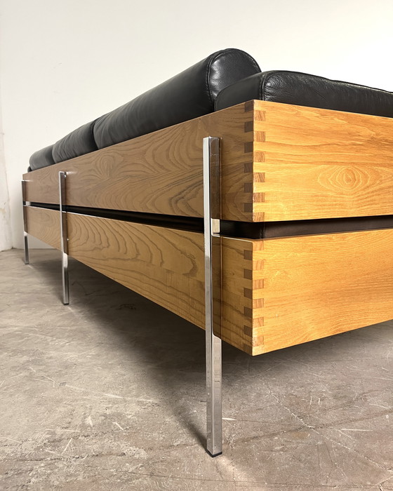 Image 1 of Divano “Forum” di Robin Day per Habitat – pelle cioccolato, 1990