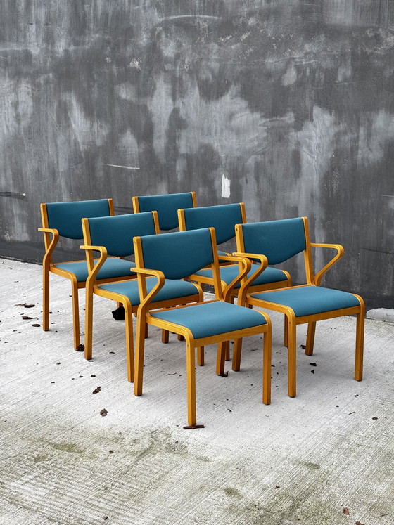 Image 1 of Kinnepards — Fauteuils scandinaves, fin du milieu du XXe siècle (Ensemble de 6)